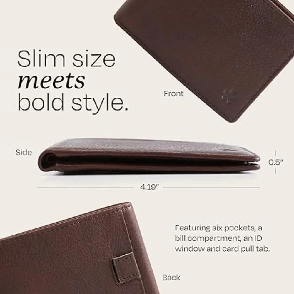 Swear Brands Leather Minimalist Slim Wallet for Men